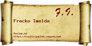 Frecko Imelda névjegykártya